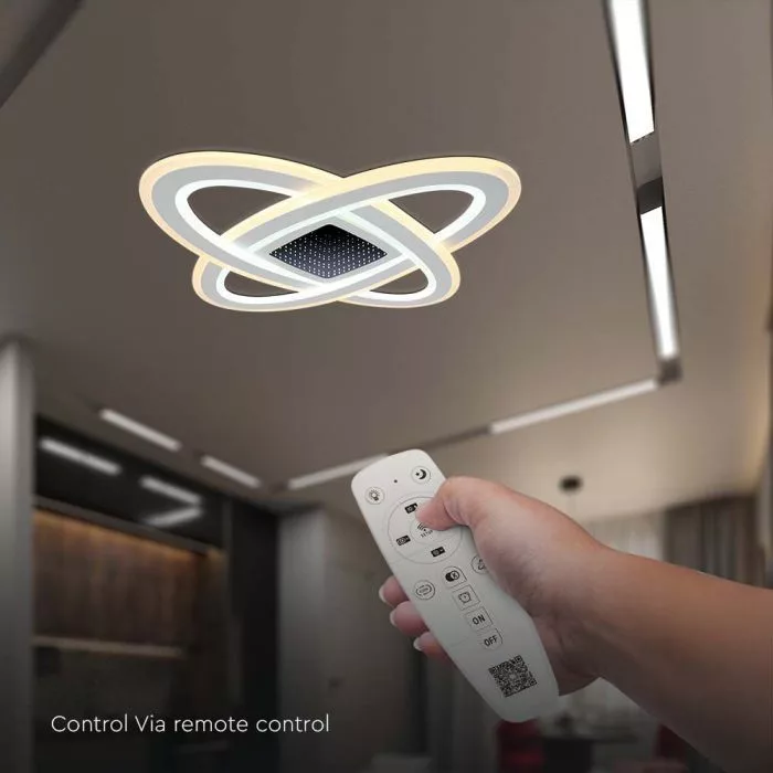 V-TAC dekoratív mennyezeti LED lámpatest 130W 13600lm 3in1 + távirányítóval - 15360 - Image 3