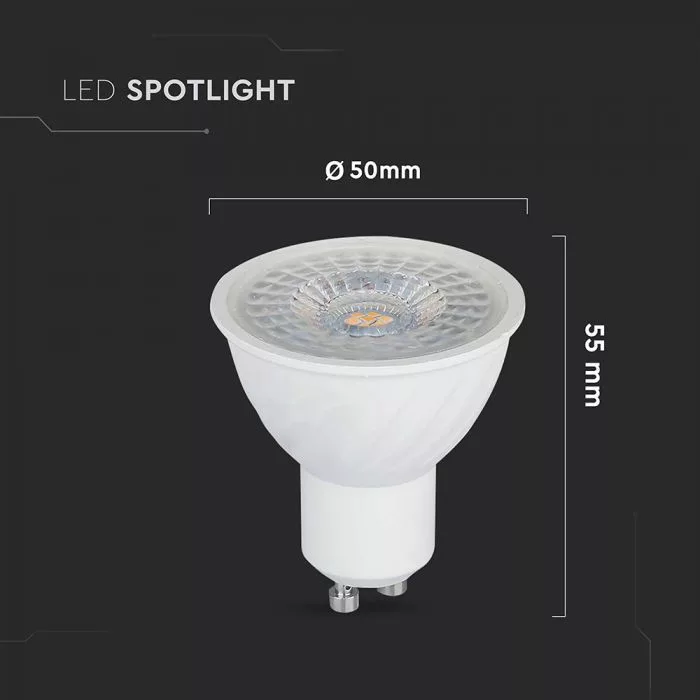 V-TAC LED dimmelhető spot GU10 MR16 6W 445lm 110o 3000K - 211981 - Image 6