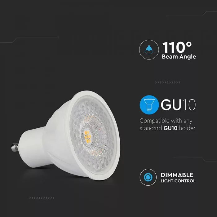V-TAC LED dimmelhető spot GU10 MR16 6W 445lm 110o 3000K - 211981 - Image 5