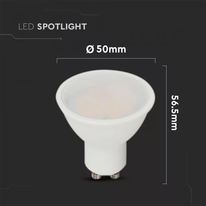 V-TAC LED spot GU10 MR16 4,5W 400lm 3000K 110o (Cree LED) - 21201-6 - Image 5