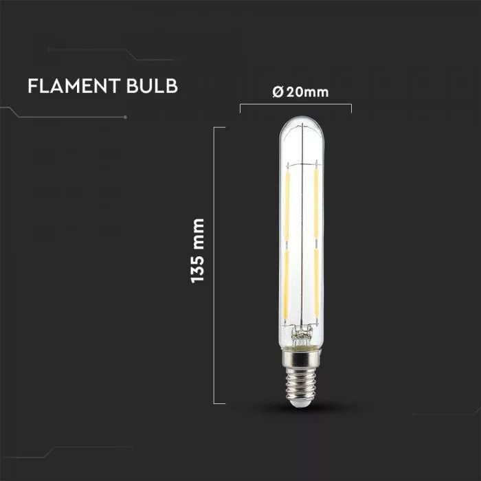 V-TAC LED henger filament COG E14 T20 4W 400lm 3000K - 212701 - Image 5