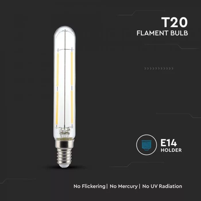 V-TAC LED henger filament COG E14 T20 4W 400lm 3000K - 212701 - Image 3