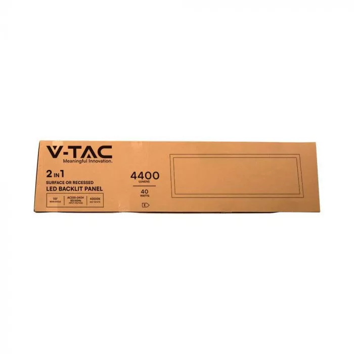 V-TAC falon kívüli és süllyeszthető LED panel 40W 110lm/W 4400lm 4000K - 216625 - Image 5