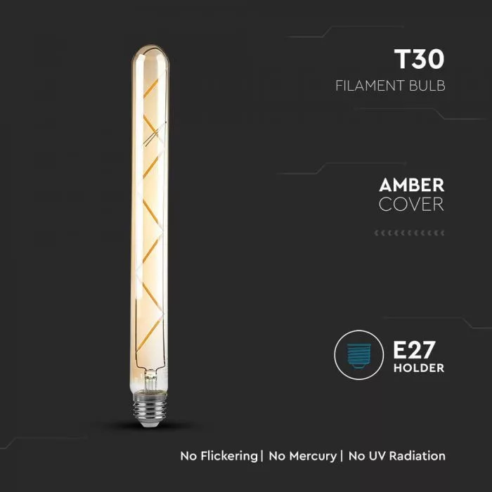 V-TAC LED henger borostyán filament COG E27 T30 7W 700lm 2200K - 217144 - Image 6