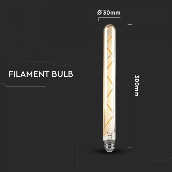 V-TAC LED henger borostyán filament COG E27 T30 7W 700lm 2200K - 217144 - Image 4