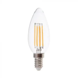 V-TAC LED filament COG E14 C35 6W 600lm 3000K gyertya - 217423