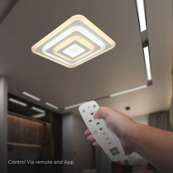 V-TAC dekoratív mennyezeti LED lámpatest 77W 6700lm 3in1 + távirányítóval - 23396 - Image 5