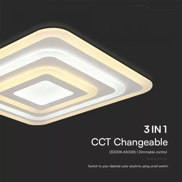 V-TAC dekoratív mennyezeti LED lámpatest 77W 6700lm 3in1 + távirányítóval - 23396 - Image 4