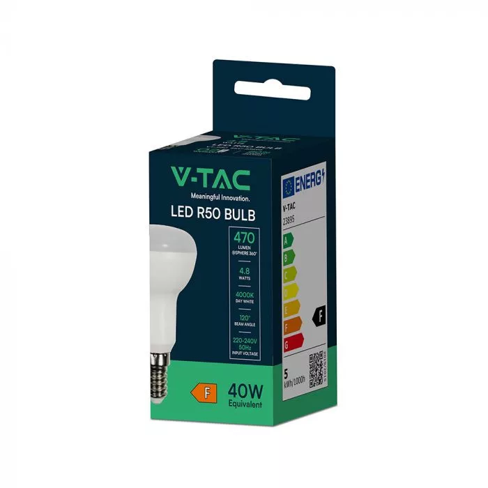 V-TAC LED E14 R50 4,8W 470lm 120o 4000K spot - 23895 - Image 3
