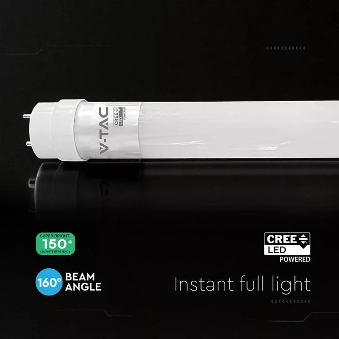 V-TAC LED T8 Nano plastic fénycső 12W 1800lm G13 120cm 4000K (High Lumen) - 240666 - Image 3