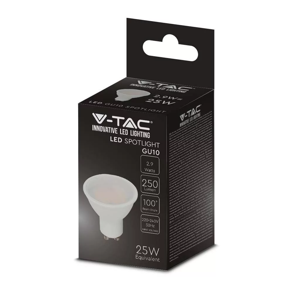 V-TAC LED spot GU10 MR16 2,9W 250lm 110o 3000K - 2987 - Image 4