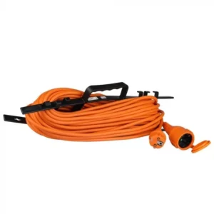 V-TAC hosszabbító (3x1,5mm2) 30m 16A IP44 narancssárga + fekete tartóval - 8815