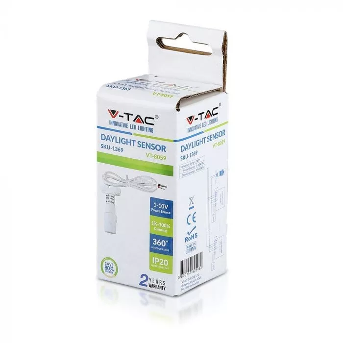 V-TAC napfény érzékelő dimmelhető (1-100%) lámpákhoz 1-10V - 1369 - Image 6