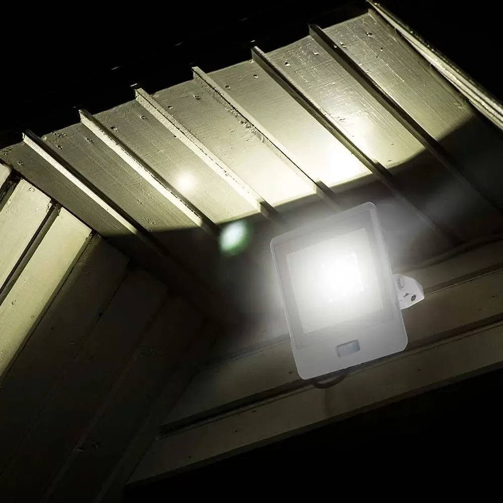 V-TAC LED reflektor Samsung Chip 10W 735lm 6500K, beépített mozgásérzékelővel, fehér házzal - 20270 - Image 3