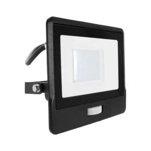 V-TAC LED reflektor Samsung Chip 30W 2340lm 6500K, beépített mozgásérzékelővel, fekete házzal - 20288