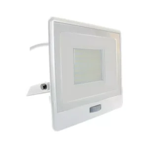 V-TAC LED reflektor Samsung Chip 50W 4000lm 4000K, beépített mozgásérzékelővel, fehér házzal - 20302