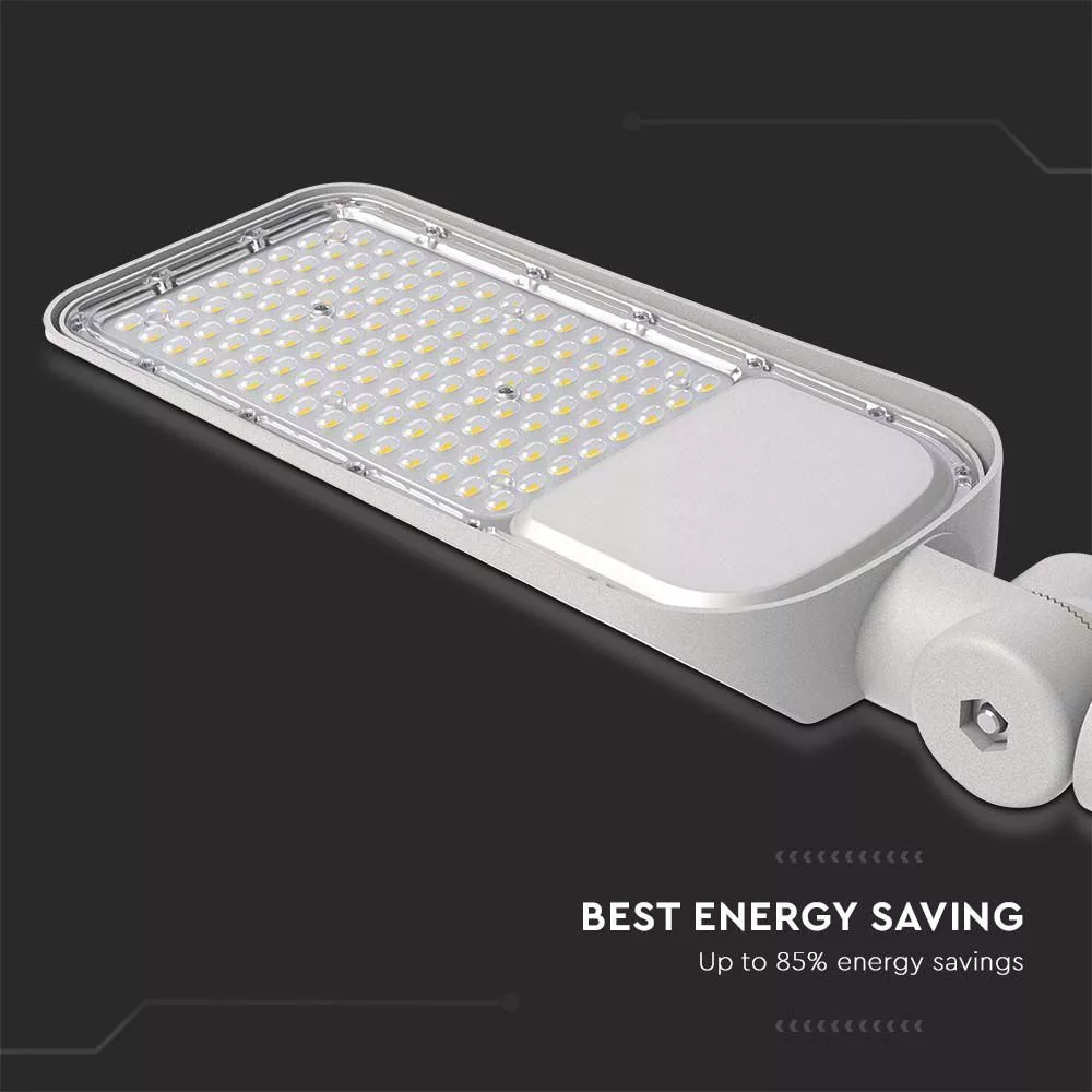 V-TAC Utcai LED lámpa, Samsung Chip, 50W 5000lm 6500K, alkonyszenzorol, ezüst színű - 20433 - Image 4