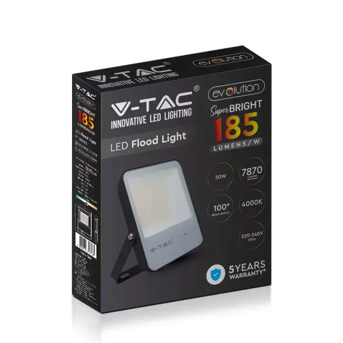V-TAC LED reflektor 50W 7870lm 100o 6400K (Samsung Chip) fekete házas - 20452 - Image 4