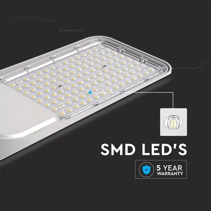 V-TAC PRO LED utcai térvilágító lámpa Samsung Chip 100W 11480lm 4000K, ezüst színű - 2120426 - Image 5