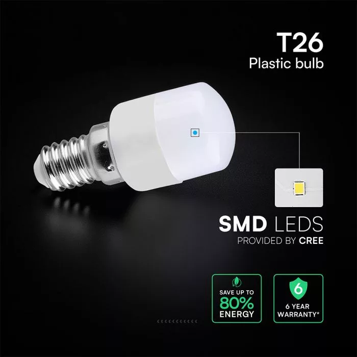 V-TAC LED E14 ST26 2W 180lm 4000K törpe izzó (CREE LED) - 212356 - Image 4