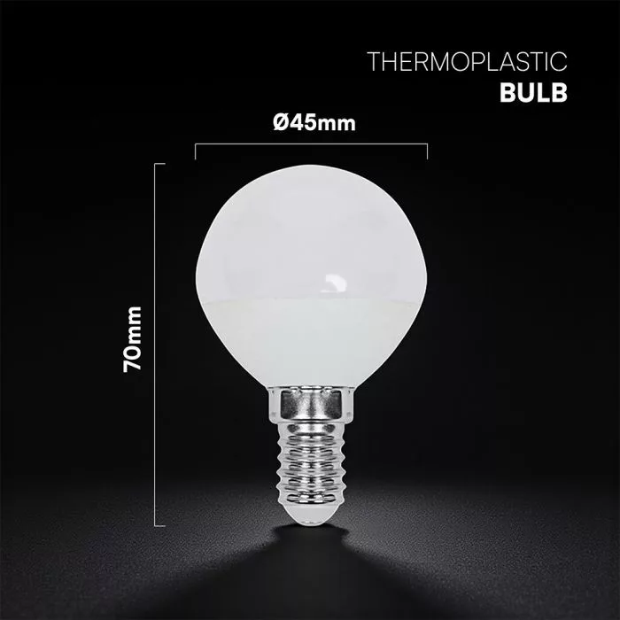 V-TAC LED E14 P45 3,7W 320lm 3000K kisgömb (CREE LED) - 2141236 - Image 5