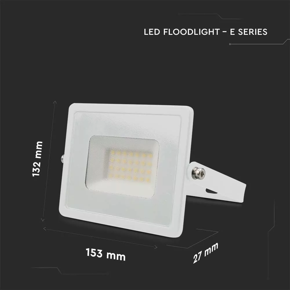 V-TAC LED reflektor 30W 2550lm 110o 4000K "E" széria fehér házas - 215956 - Image 7