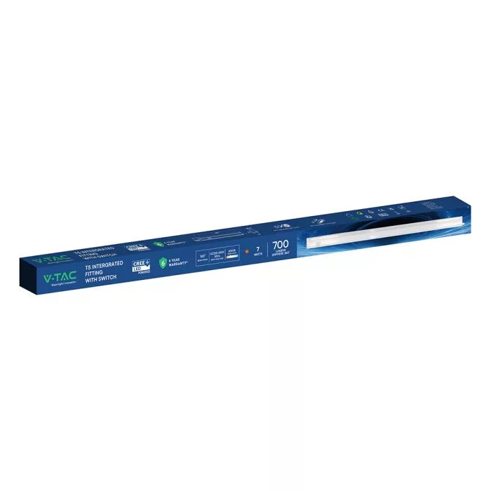 V-TAC LED bútorvilágító kapcsolóval T5 7W 700lm 60cm 3000K (CREE LED) - 216926 - Image 2