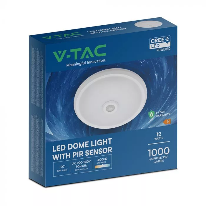 V-TAC LED mozgásérzékelős lámpa 12W (Cree LED) 1000lm 4000K - 218086 - Image 2