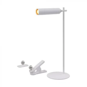 V-TAC LED mágneses, csíptetős asztali lámpa 3W 300lm, 4000K, fehér - 23041