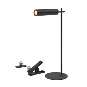 V-TAC LED mágneses, csíptetős asztali lámpa 3W 300lm, 4000K, fekete - 23042