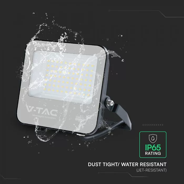 V-TAC LED reflektor Slimline 50W 5740lm 6500K fekete házas (CREE LED) - 232176 - Image 3