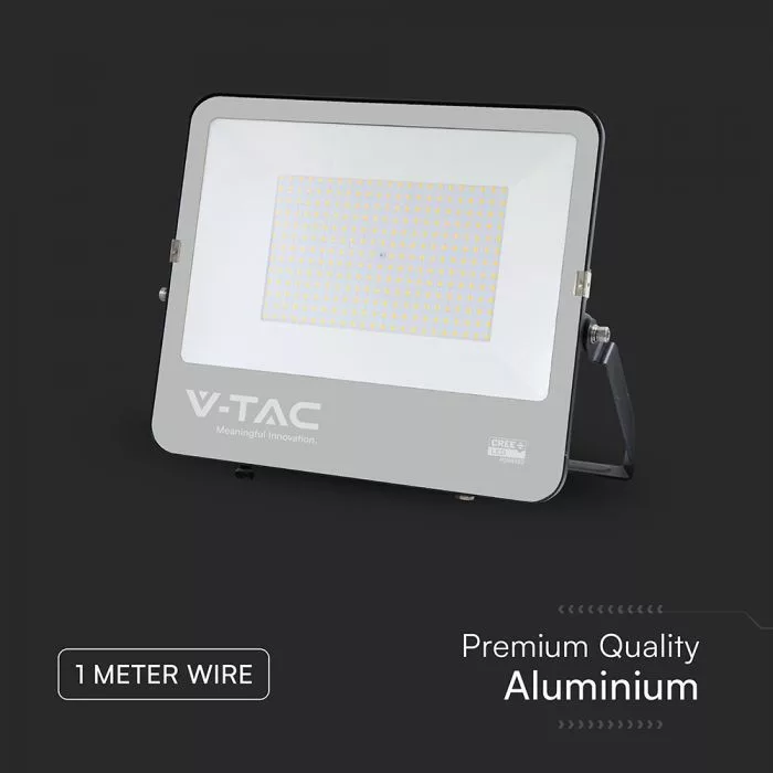 V-TAC LED reflektor Slimline 200W 22960lm 6500K fekete házas (CREE LED) - 232216 - Image 5