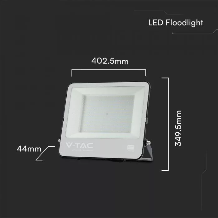 V-TAC LED reflektor 200W 17540lm 115o 6500K (Samsung Chip) 1 m hosszú vezetékkel, szürke matt üveggel - 23444 - Image 3