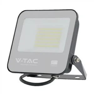 V-TAC LED reflektor 50W 4270lm 4000K fekete házas, szürke matt üveggel, 1 m hosszú vezetékkel (Samsung Chip) - 23688