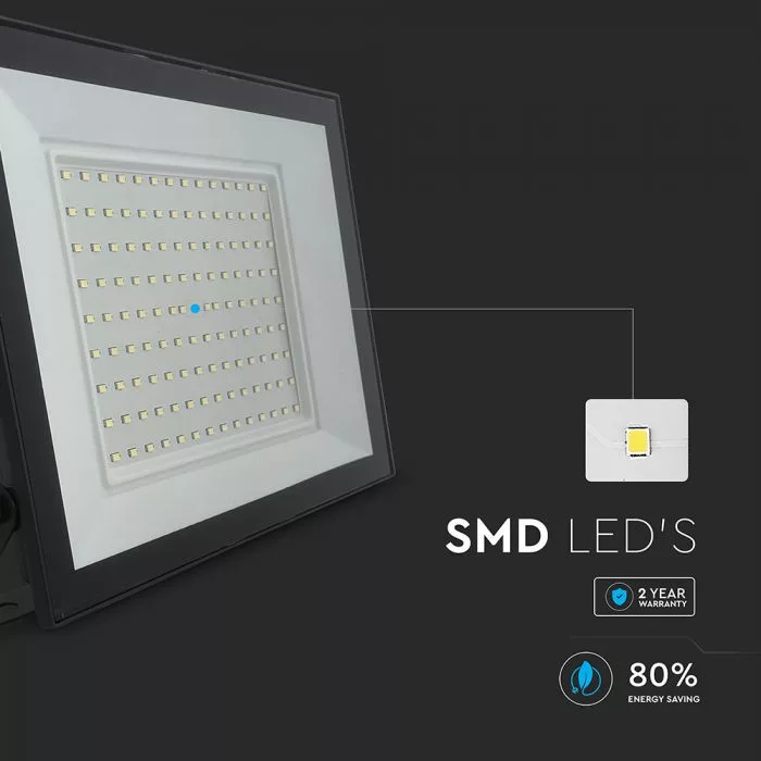 V-TAC LED reflektor 100W 8150lm 110o 4000K fekete házas - 23980 - Image 3