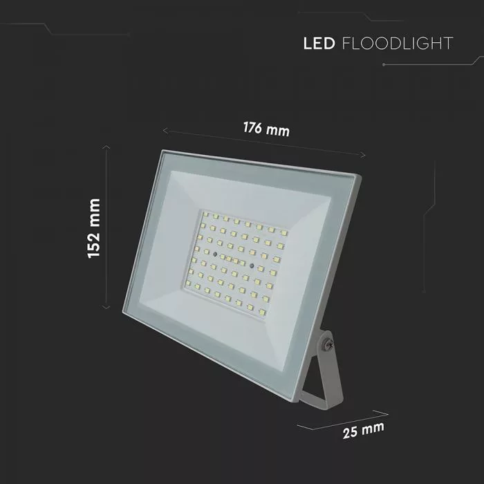 V-TAC LED reflektor 50W 4700lm 110o 6500K fehér házas - 23989 - Image 4
