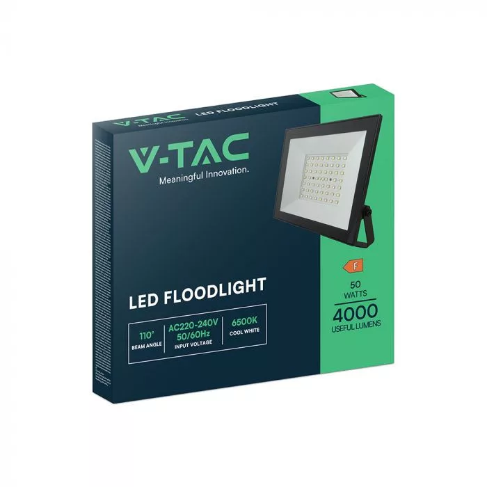 V-TAC LED reflektor 50W 4700lm 110o 6500K fekete házas - 23990 - Image 6
