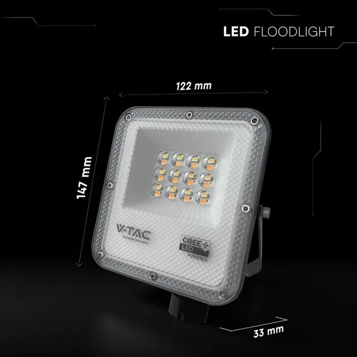 V-TAC LED reflektor 10W 730lm 3in1 CCT fekete házas (CREE LED) - 240726 - Image 5