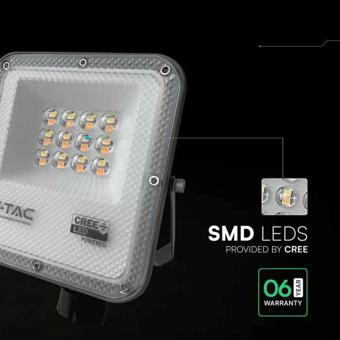V-TAC LED reflektor 10W 730lm 3in1 CCT fekete házas (CREE LED) - 240726 - Image 4