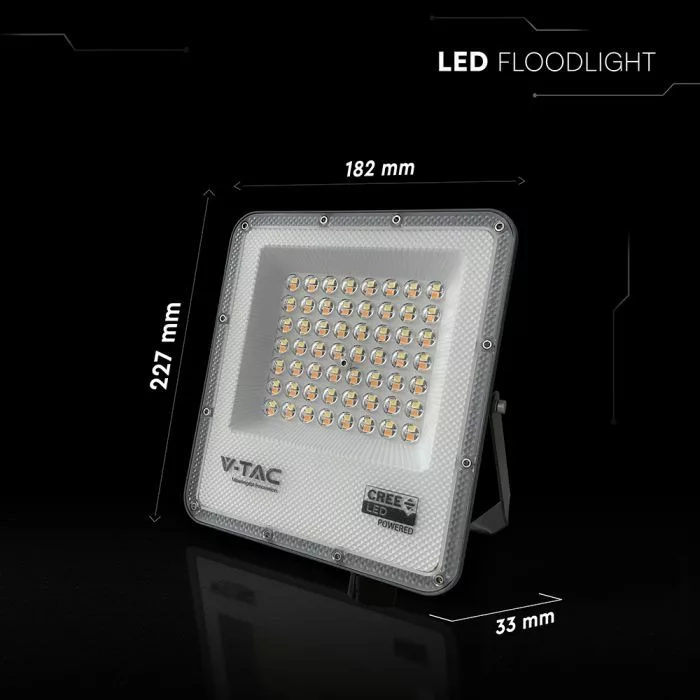 V-TAC LED reflektor 50W 4000lm 3in1 CCT fekete házas (CREE LED) - 240736 - Image 5