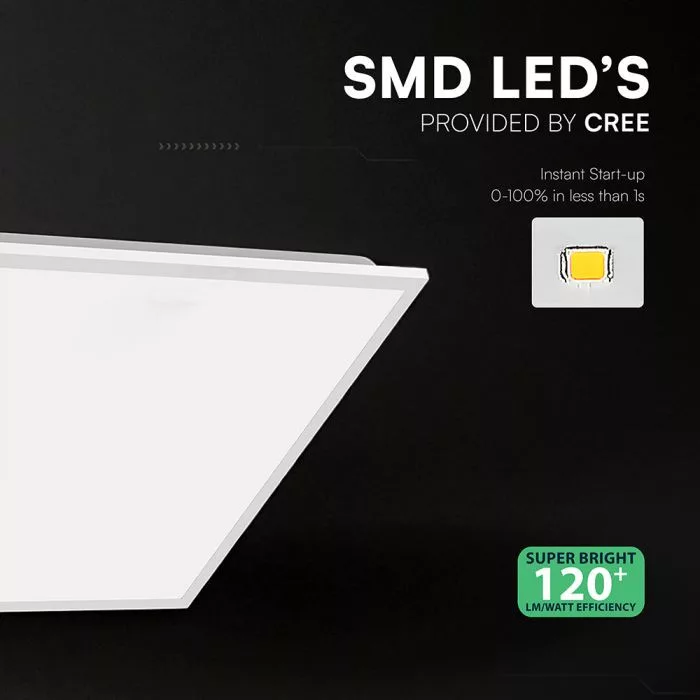V-TAC Backlit LED panel 40W 600x600mm (Cree LED) 120lm/W 4800lm 6500K - 241466 - Image 3