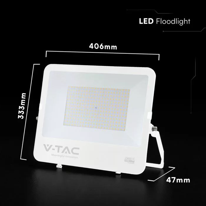 V-TAC LED reflektor Slimline 200W 22960lm 6500K fehér házas (CREE LED) - 242136 - Image 8