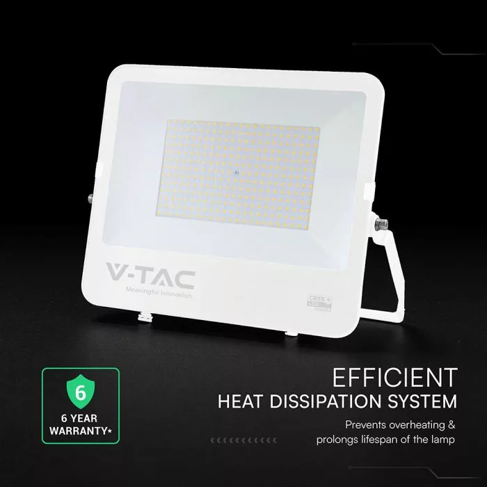 V-TAC LED reflektor Slimline 200W 22960lm 6500K fehér házas (CREE LED) - 242136 - Image 6