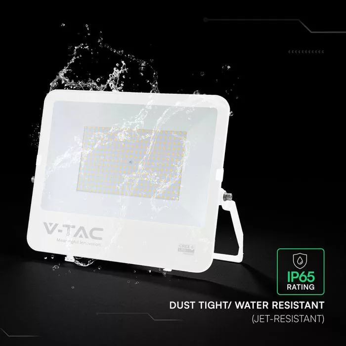V-TAC LED reflektor Slimline 200W 22960lm 6500K fehér házas (CREE LED) - 242136 - Image 5