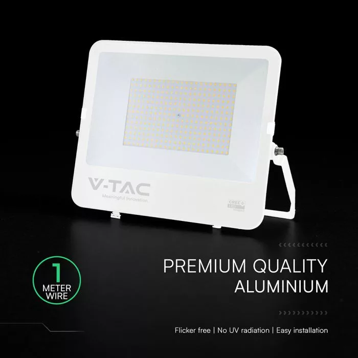 V-TAC LED reflektor Slimline 200W 22960lm 6500K fehér házas (CREE LED) - 242136 - Image 4