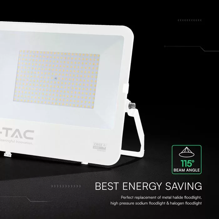 V-TAC LED reflektor Slimline 200W 22960lm 6500K fehér házas (CREE LED) - 242136 - Image 3