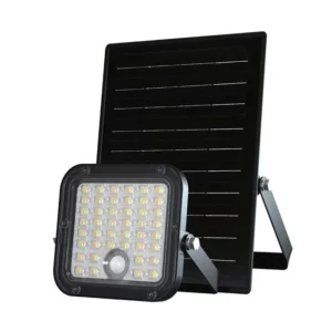 V-TAC Napelemes LED reflektor 30W 4800lm 6,4V 6000mAh 4000K-6000K, mozgásérzékelővel, távírányítóval, fekete - 24277