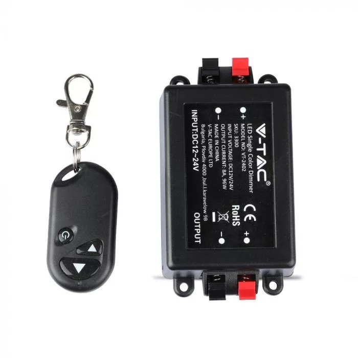 V-TAC LED szalaghoz távirányítós dimmer + vezérlő, 12V / 96W; 24V / 192W - 3300 - Image 4