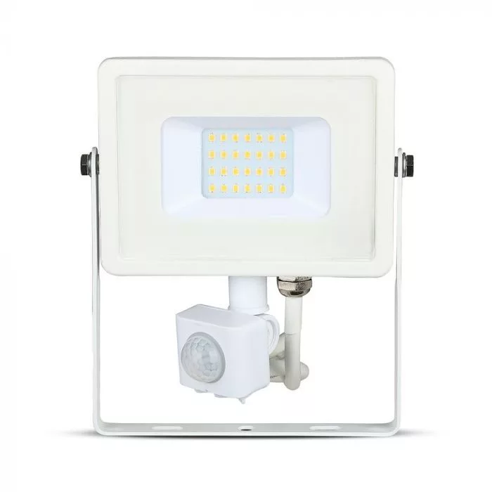 V-TAC LED reflektor Samsung Chip 20W 1600lm 4000K, mozgásérzékelővel, fehér házzal - 449 - Image 5