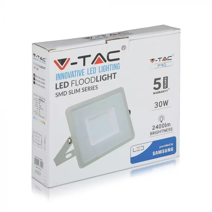 V-TAC LED reflektor 30W 2400lm 100o 6400K (Samsung Chip) szürke házas - 456 - Image 10